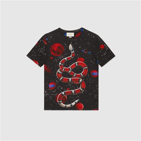 gucci snake in space shirt|gucci polo shirt snake collar.